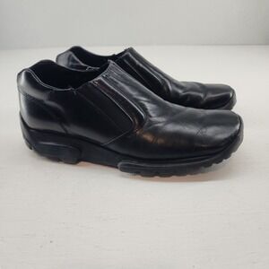 Donald J Pliner Mens Black Leather Slip On Loafers Size 9 M